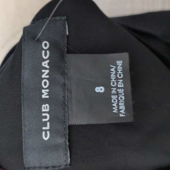 Club Monaco Black Crossover Sleeveless Blouse - Picture 2 of 7